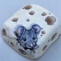 Swiss Cheese, Hand Painted Rock